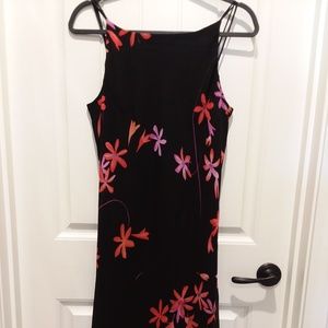 Jones New York Black Foral Chiffon Dress
